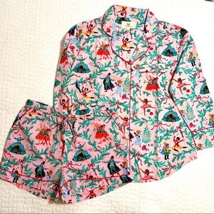 NWTs Printfresh Nutcracker pajama set. Long sleeve top with shorts. Size small
